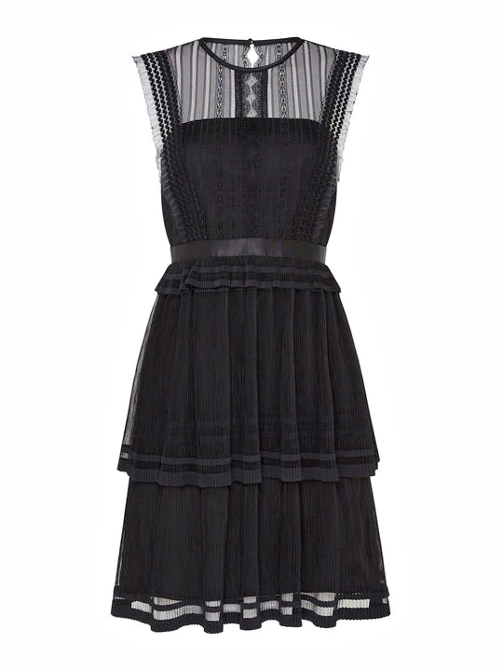 Heartloom Black Lace Midi Dress Size Medium Like New